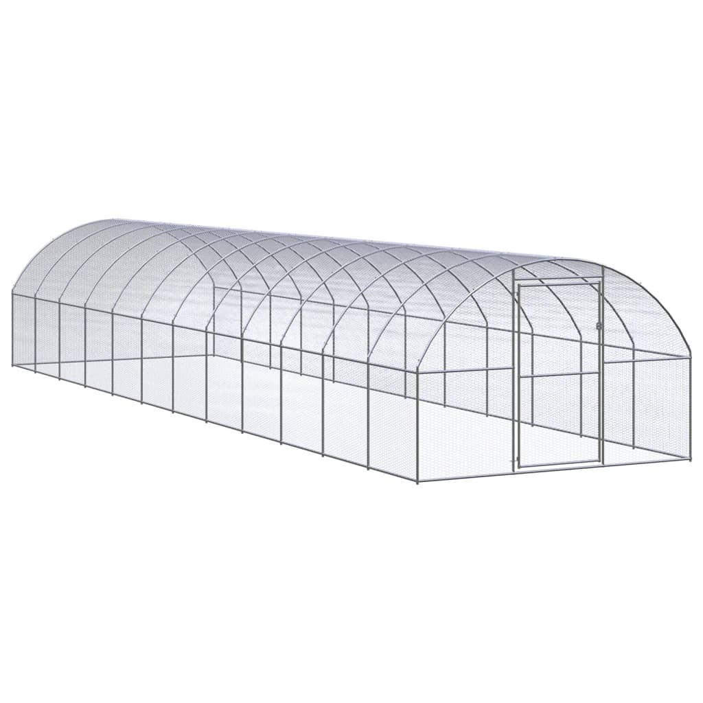 Vidaxl Chicken Run 3x12x2 m Galvanisé Steel