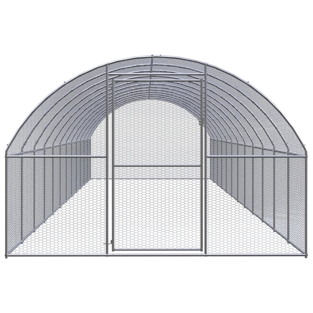 Vidaxl Chicken Run 3x12x2 m Galvanisé Steel