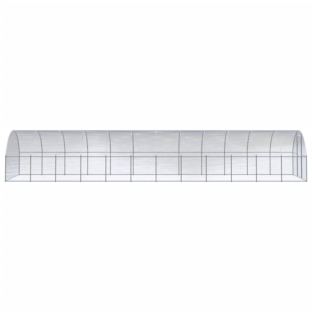 Vidaxl Chicken Run 3x12x2 m Galvanisé Steel