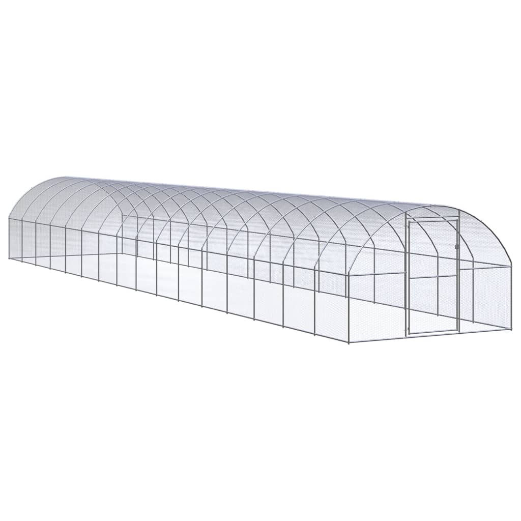 Vidaxl Chicken Run 3x16x2 M Galvanisé Steel