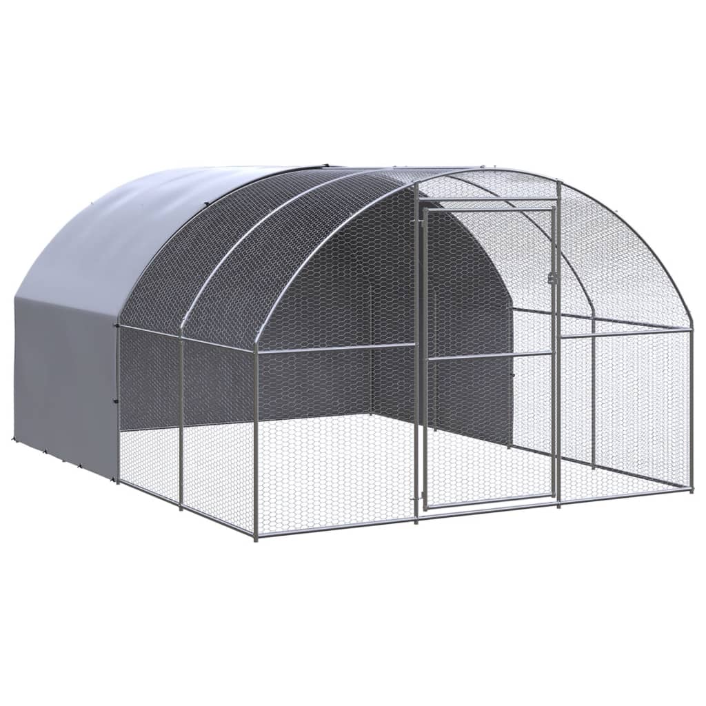 Vidaxl Chicken Run 3x4x2 M Galvanisé Steel