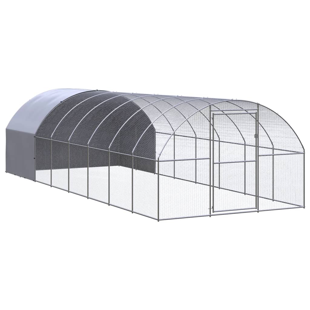 Vidaxl Chicken Run 3x8x2 M Galvanisé Steel