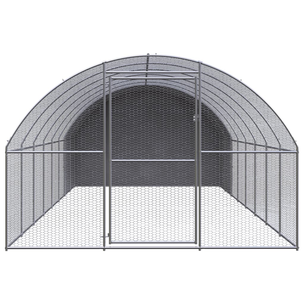 Vidaxl Chicken Run 3x8x2 M Galvanisé Steel