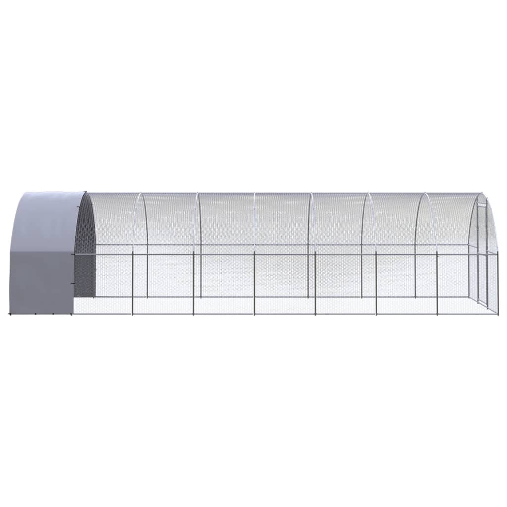 Vidaxl Chicken Run 3x8x2 M Galvanisé Steel