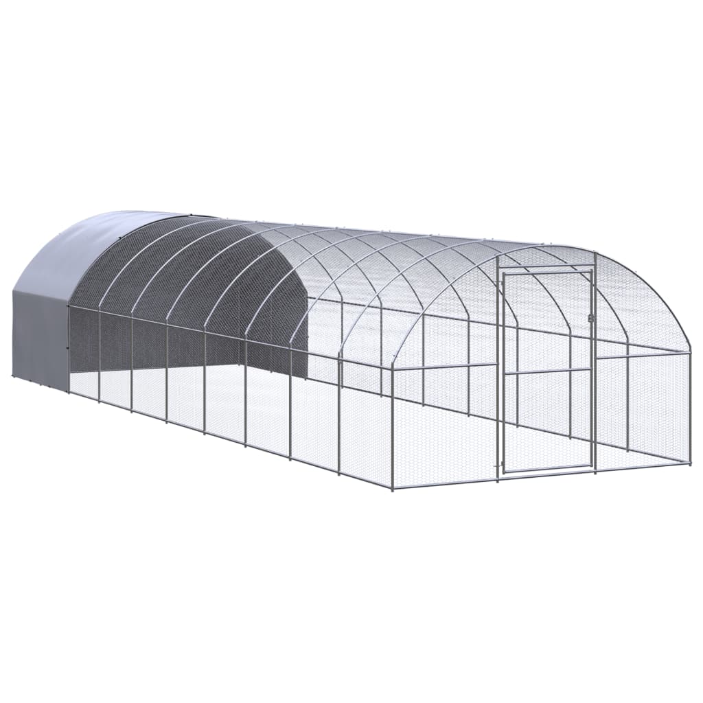 Vidaxl Chicken Run 3x10x2 M Galvanisé Steel