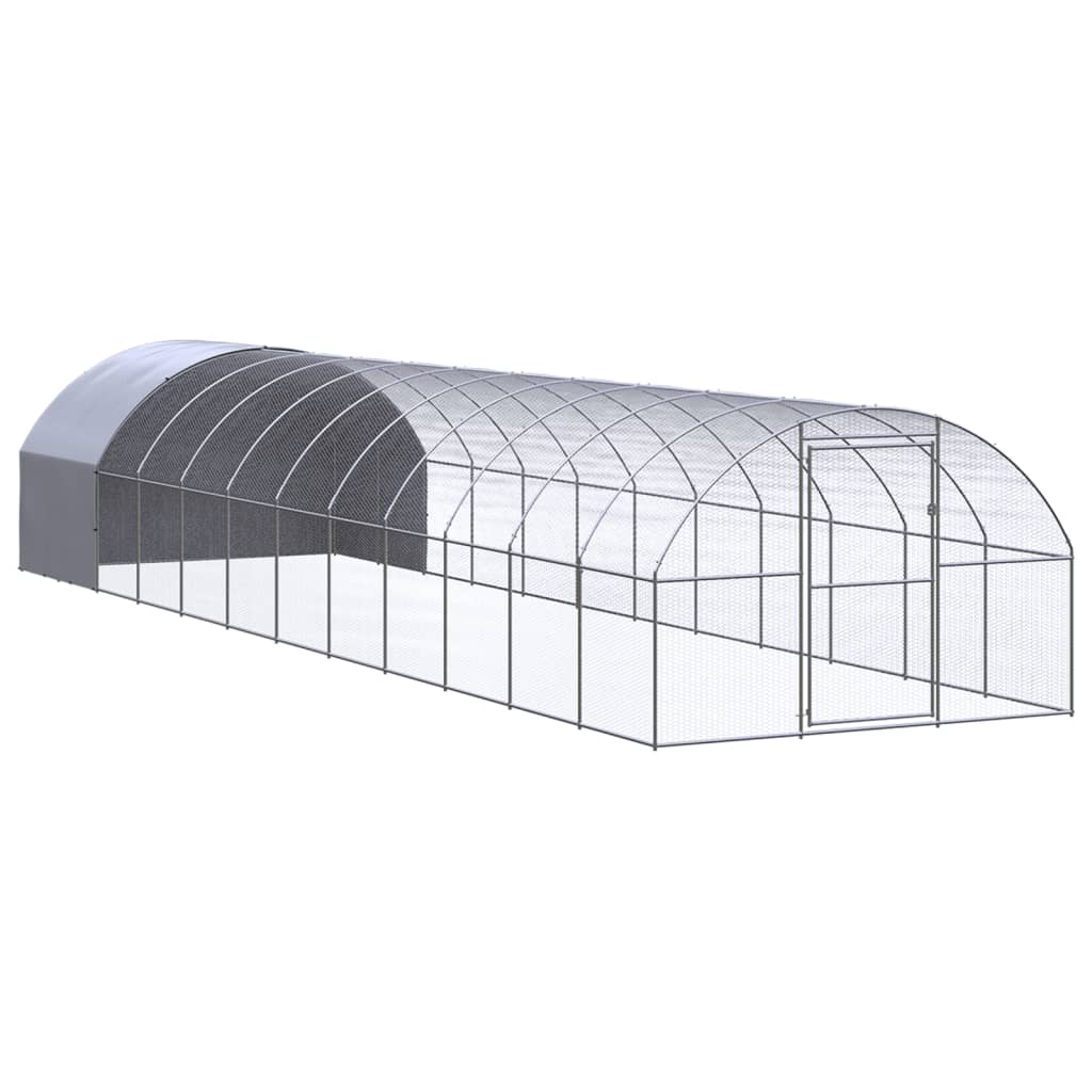 Vidaxl Chicken Run 3x12x2 m Galvanisé Steel