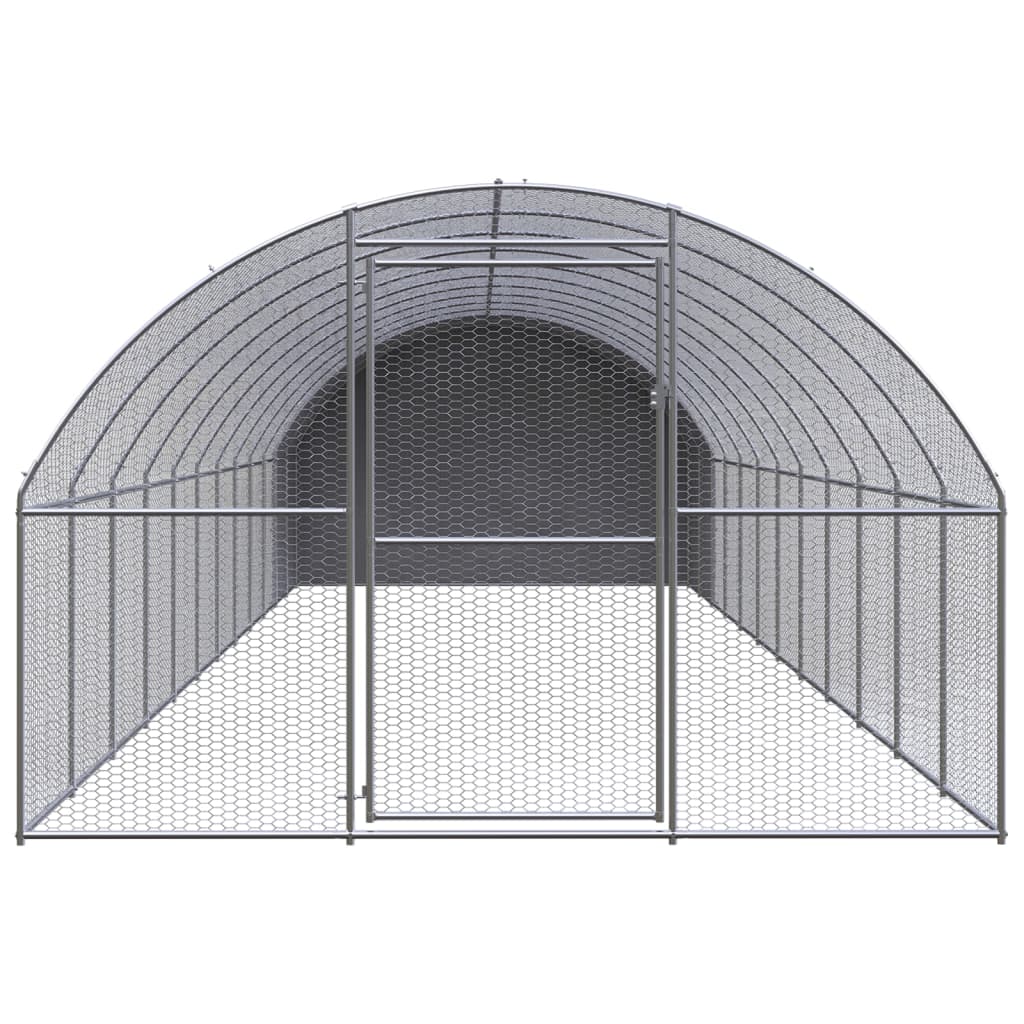 Vidaxl Chicken Run 3x12x2 m Galvanisé Steel