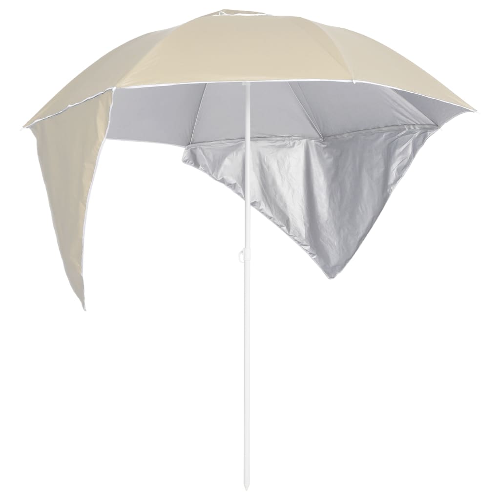 Vidaxl StrandParasol avec parois latérales 215 cm sable -colored