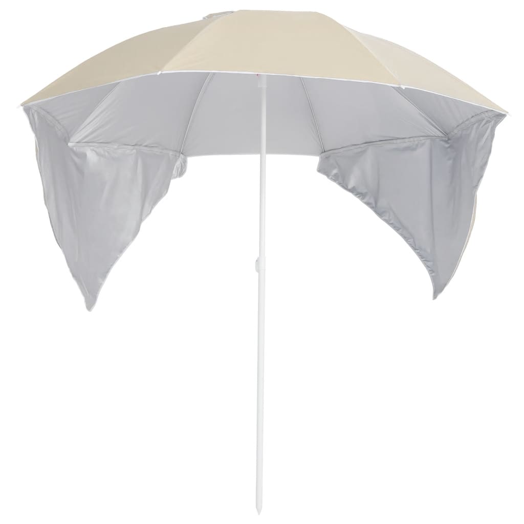 Vidaxl StrandParasol avec parois latérales 215 cm sable -colored