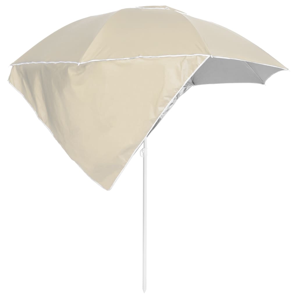 Vidaxl StrandParasol avec parois latérales 215 cm sable -colored