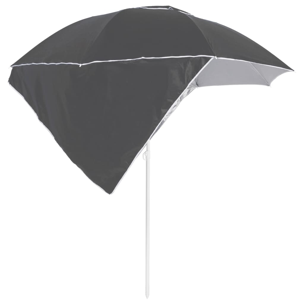 Vidaxl StrandParasol avec parois latérales 215 cm anthracite -colored