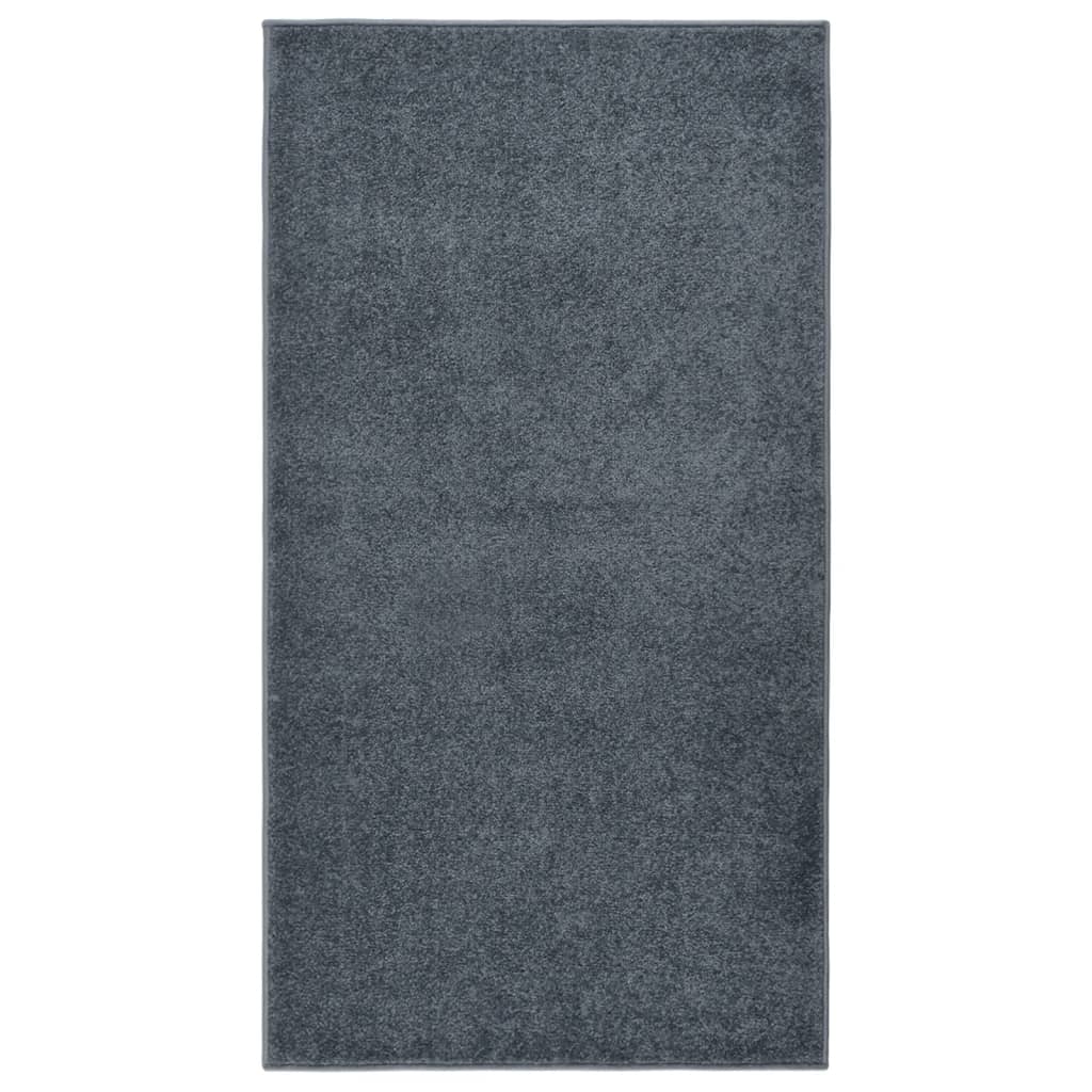 Vidaxl tapis kortpolig 80x150 cm anthracite -colored