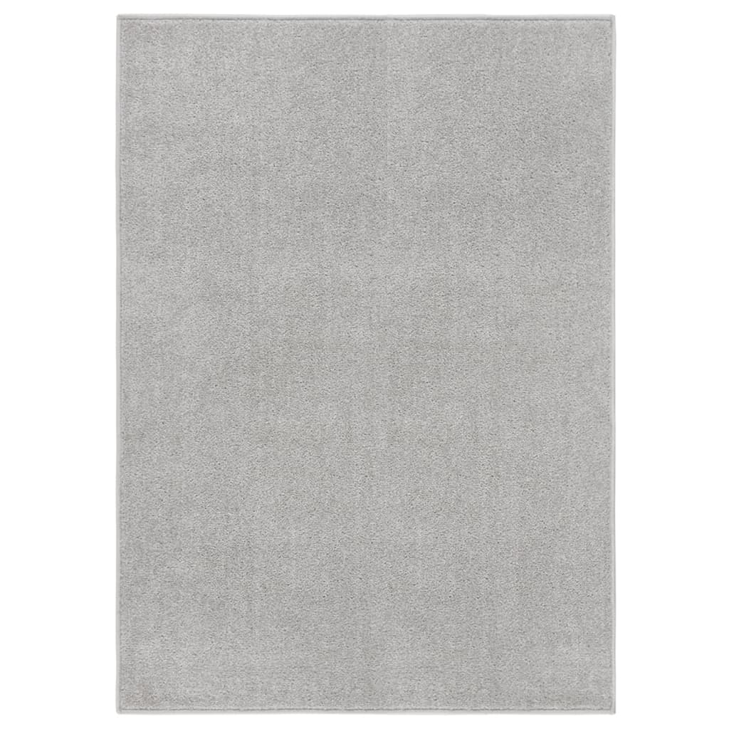 Tapis vidaxl kortpolig 140x200 cm gris clair