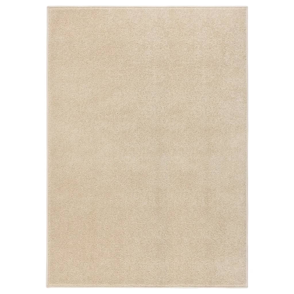 Vidaxl tapis kortpolig 140x200 cm beige