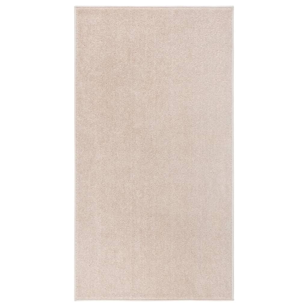 Vidaxl tapis kortpolig 80x150 cm beige sombre
