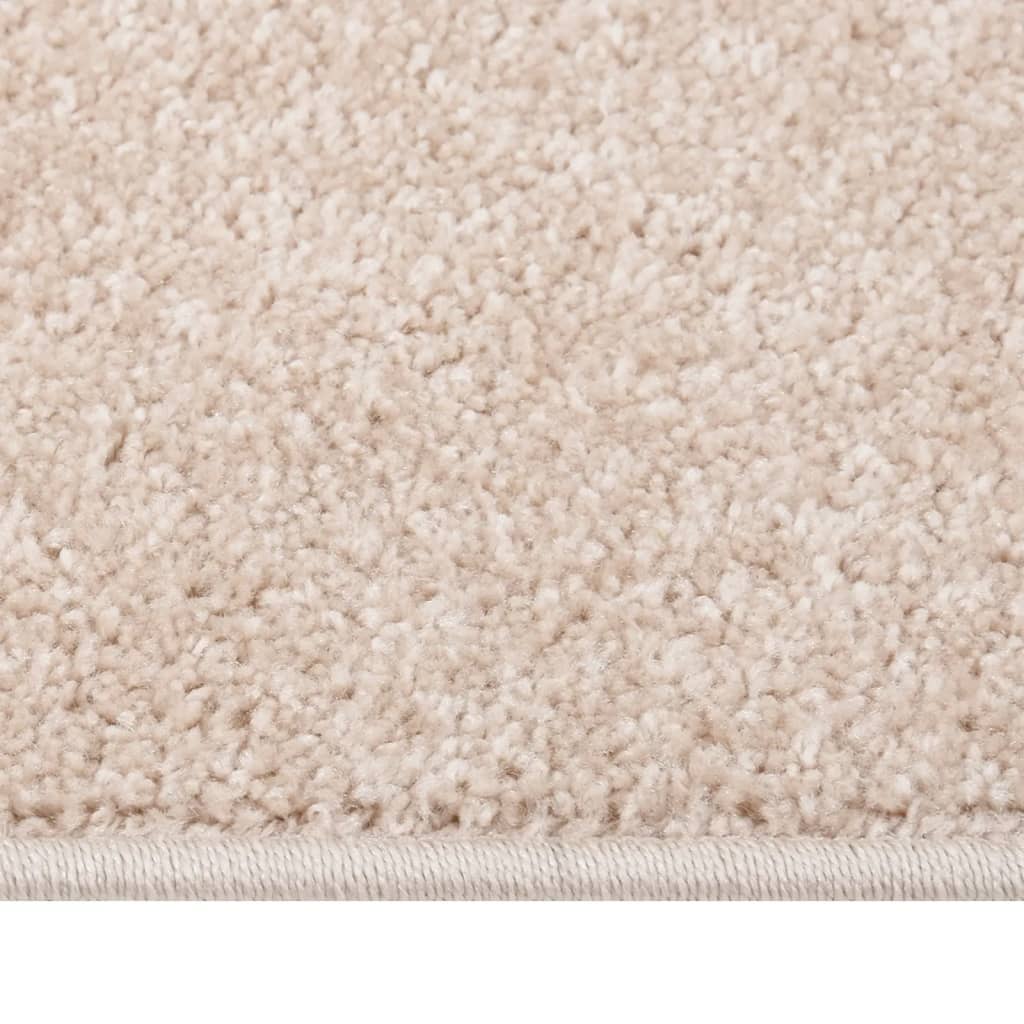 Vidaxl tapis kortpolig 80x150 cm beige sombre