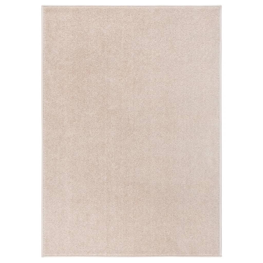 Vidaxl tapis kortpolig 120x170 cm beige sombre