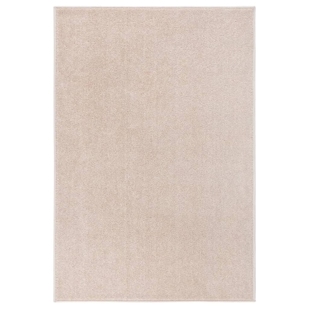Vidaxl tapis kortpolig 160x230 cm beige sombre
