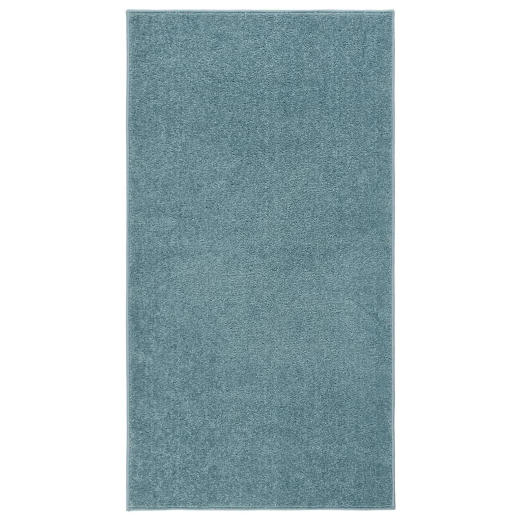 Vidaxl tapis kortpolig 80x150 cm bleu