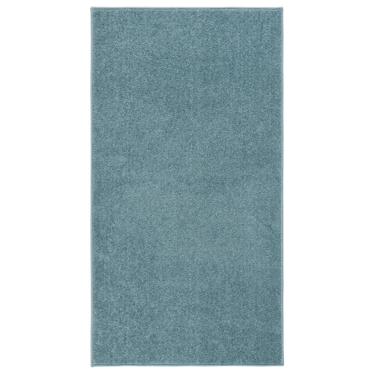Vidaxl tapis kortpolig 80x150 cm bleu