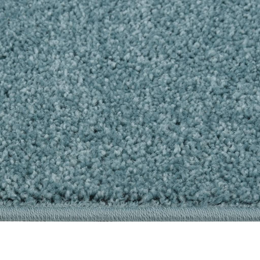 Vidaxl tapis kortpolig 80x150 cm bleu