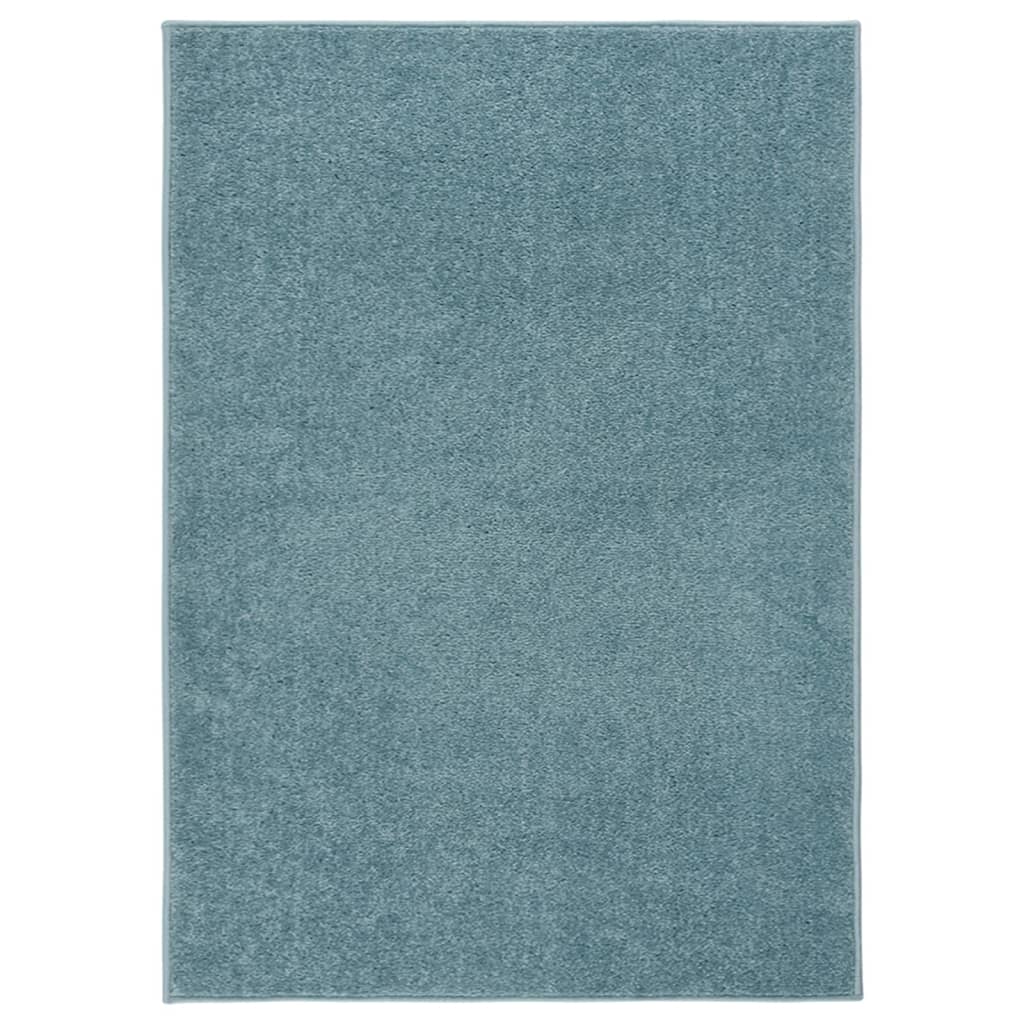 Vidaxl tapis kortpolig 120x170 cm bleu