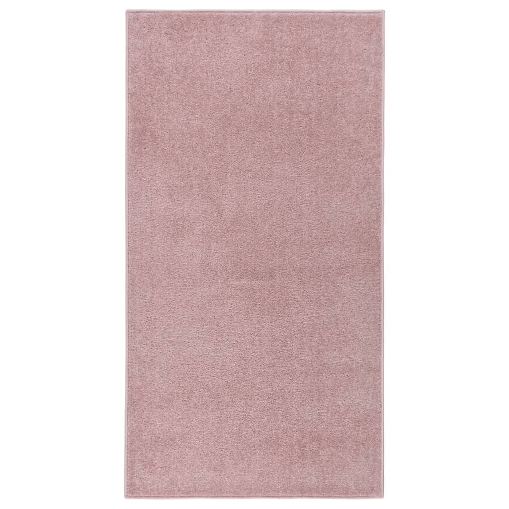 Vidaxl tapis kortpolig 80x150 cm rose