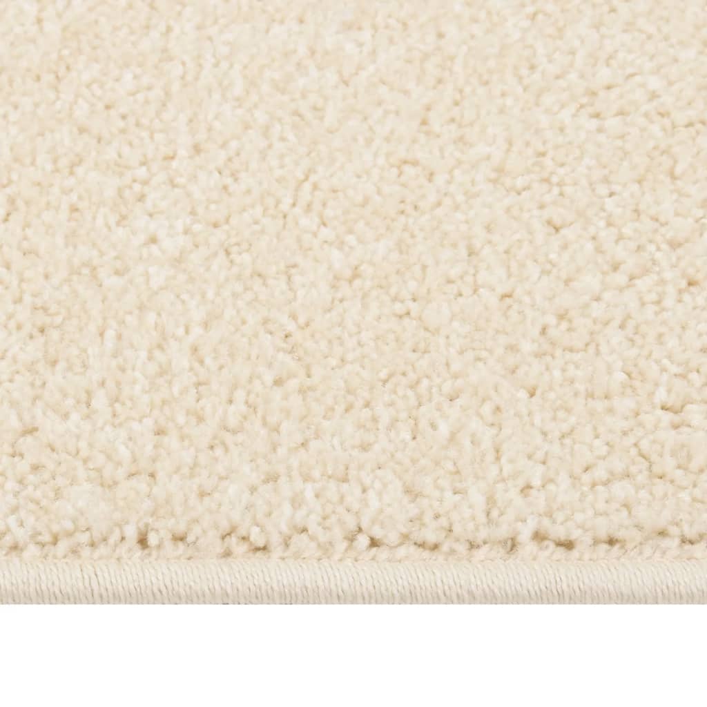 Vidaxl tapis kortpolig 80x150 cm crème -colored