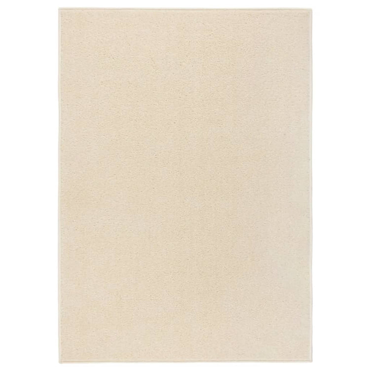 Vidaxl tapis kortpolig 140x200 cm crème -colored