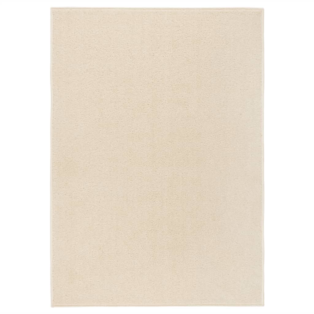 Vidaxl tapis kortpolig 240x340 cm crème -colored