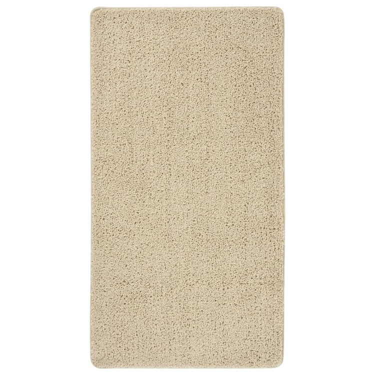 Tapis vidaxl Shaggy anti-glip 80x150cm de couleur crème