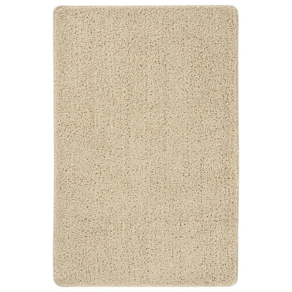 Tapis vidaxl Shaggy Anti-slip 200x290 cm de couleur crème