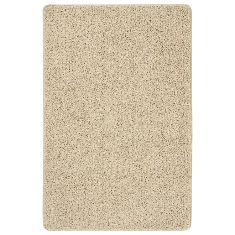 Tapis vidaxl Shaggy Anti-slip 200x290 cm de couleur crème