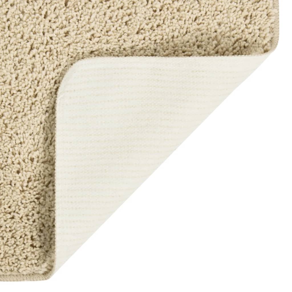 Tapis vidaxl Shaggy Anti-slip 200x290 cm de couleur crème