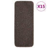 Vidaxl Mat à escalier 15 St anti-glip Rectangulaire 60x25 cm brun