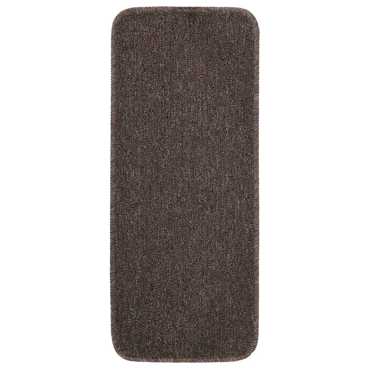 Vidaxl Mat à escalier 15 St anti-glip Rectangulaire 60x25 cm brun