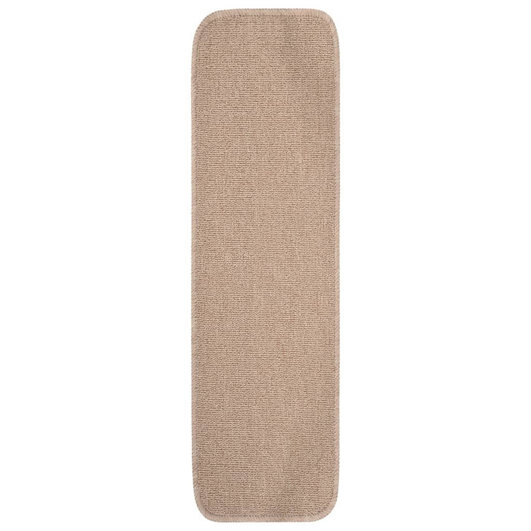 Mattes d'escalier Vidaxl 15 ST BEIGE RECTANGULAIRE ANTI-SLIP 75X20 CM
