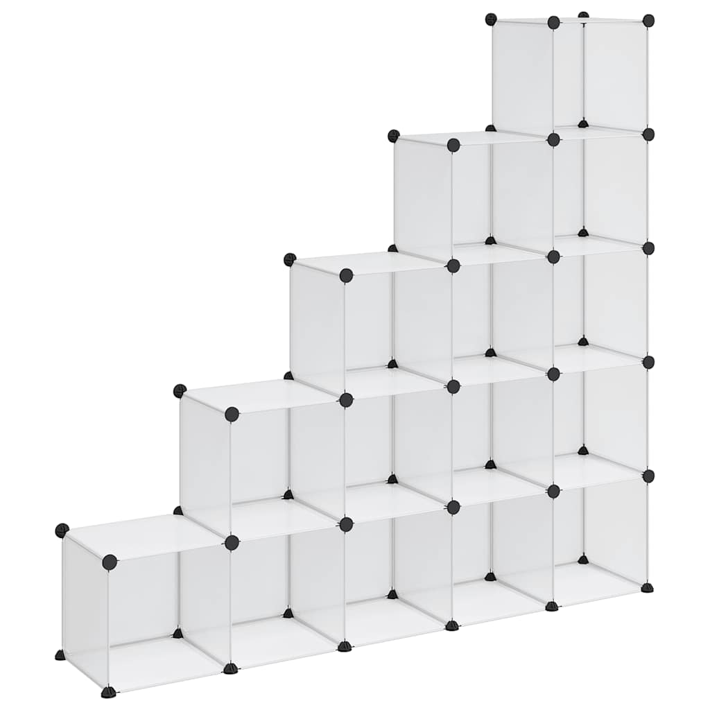 Vidaxl Storage Furniture avec 15 cours Transparent en polypropène
