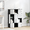 Meubles de stockage vidaxl avec 12 compartiments et portes en polypropène noir