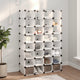 Rack à chaussures Vidaxl 93x36.5x140 cm en polypropène transparent