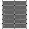 Rack à chaussures Vidaxl 94.5x36.5x106 cm Black en polypropène