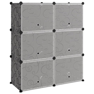 Rack à chaussures Vidaxl 84.5x31x93,5 cm Black en polypropène