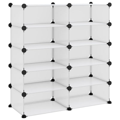 Rack à chaussures Vidaxl 84x32x88,5 cm Polypropène transparent