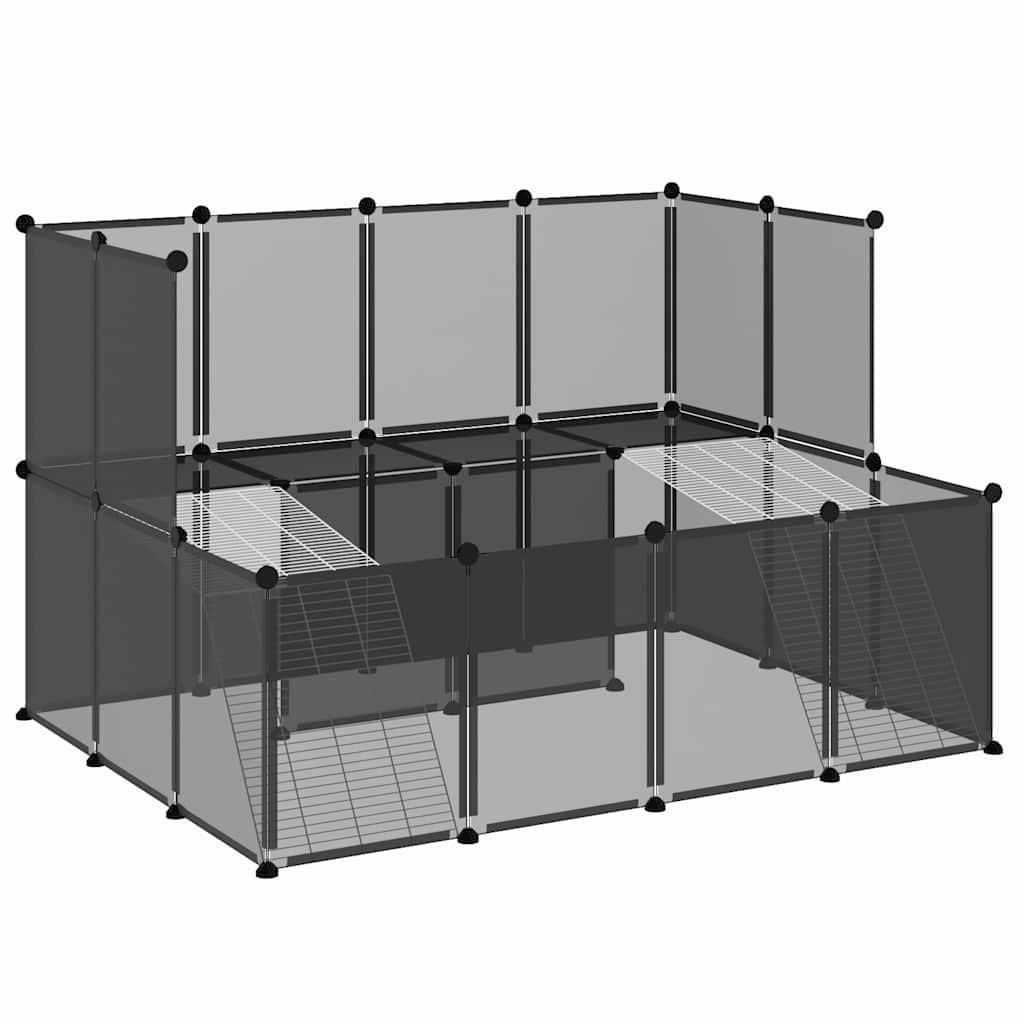 Vidaxl Animal Loft Small 143x107x93 Polypropène et acier noir