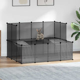 Vidaxl Animal Loft Small 143x107x93 Polypropène et acier noir - afbeelding 1