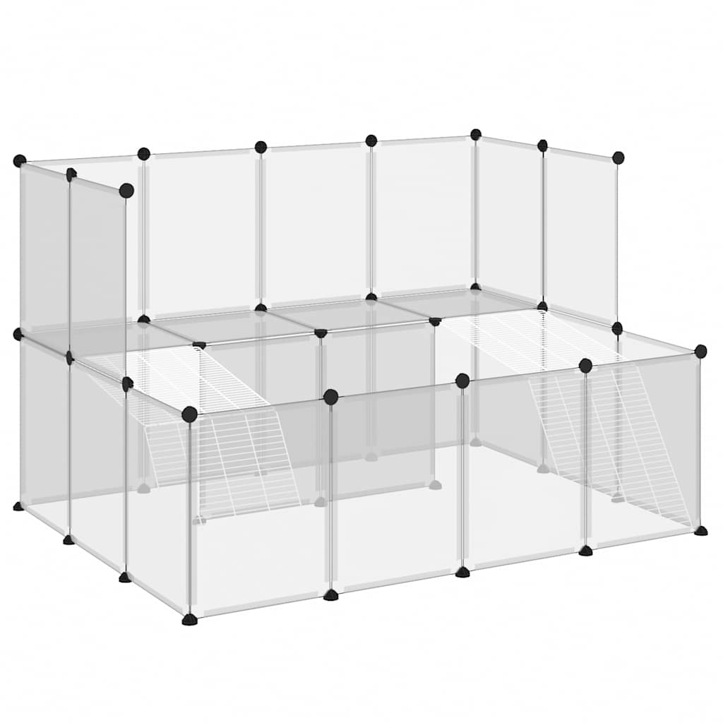 Vidaxl Animal Loft Small 143x107x93 cm en polypropène et en acier transparent