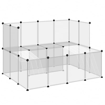 Vidaxl Animal Loft Small 143x107x93 cm en polypropène et en acier transparent