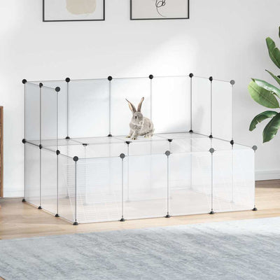 Vidaxl Animal Loft Small 143x107x93 cm en polypropène et en acier transparent