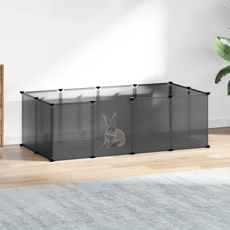 Vidaxl Animal Loft Small 144x74x46.5 cm Polypropène et acier noir