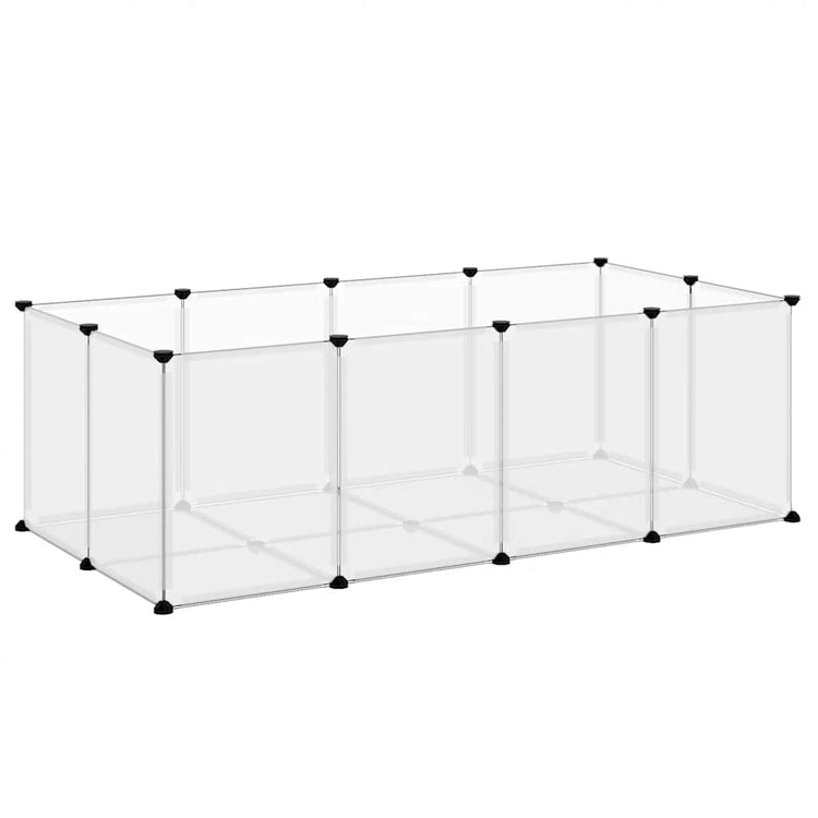 Vidaxl Animal Loft Small 144x74x46.5 cm Polypropène et acier transparent